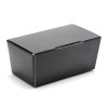 Ready-Assembled 2 Choc Ballotin Flat Top Box Only 66mm x 33mm x 31mm in Black