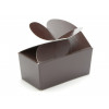 Fold-Up 2 Choc Ballotin Butterfly Top Box Only 66mm x 33mm x 31mm in Chocolate Brown