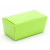 Ready-Assembled 2 Choc Ballotin Flat Top Box Only 66mm x 33mm x 31mm in Easter Green