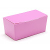 Ready-Assembled 2 Choc Ballotin Flat Top Box Only 66mm x 33mm x 31mm in Electric Pink