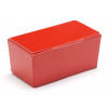Ready-Assembled 2 Choc Ballotin Flat Top Box Only 66mm x 33mm x 31mm in Red
