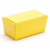 Ready-Assembled 2 Choc Ballotin Flat Top Box Only 66mm x 33mm x 31mm in Sunshine Yellow
