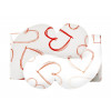 Fold-Up 2 Choc Ballotin with Locking Top White with Red Heart Design 66mm x 33mm x 31mm