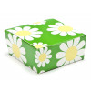 Ready-Assembled 4 Choc Ballotin Flat Top Box Only 66mm x 66mm x 31mm in Floral Daisy