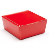 Ready-Assembled 4 Choc Ballotin Flat Top Box Only 66mm x 66mm x 31mm in Red