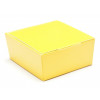 Ready-Assembled 4 Choc Ballotin Flat Top Box Only 66mm x 66mm x 31mm in Sunshine Yellow