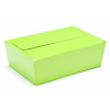 Ready-Assembled 6 Choc Ballotin Flat Top Box Only 100mm x 66mm x 31mm In Easter Green