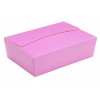 Ready-Assembled 6 Choc Ballotin Flat Top Box Only 100mm x 66mm x 31mm In Electric Pink