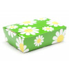Ready-Assembled 6 Choc Ballotin Flat Top Box Only 100mm x 66mm x 31mm In Floral Daisy