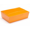 Ready-Assembled 6 Choc Ballotin Flat Top Box Only 100mm x 66mm x 31mm In Orange