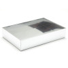 Fold-Up 12 Chocolate Box Base Only 159mm x 112mm x 32mm in Silver