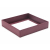 Elegant Texture-Embossed Matt Finish 16 Choc Square Wibalin Gift Box Base Only 159mm x 148mm x 32mm in Burgundy