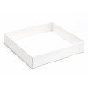 Elegant Texture-Embossed Matt Finish 16 Choc Square Wibalin Gift Box Base Only 159mm x 148mm x 32mm in White