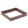 Elegant Texture-Embossed Matt Finish 25 Choc Square Wibalin Gift Box Base Only 198mm x 183mm x 32mm in Chocolate Brown