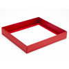 Elegant Texture-Embossed Matt Finish 25 Choc Square Wibalin Gift Box Base Only 198mm x 183mm x 32mm in Red