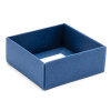 Elegant Texture-Embossed Matt Finish 4 Choc Square Wibalin Gift Box Base Only 82mm x 78mm x 32mm in Blue