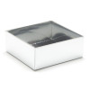 Fold-Up 4 Chocolate Box Base Only 78mm x 82mm x 32mm in Silver