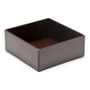 Fold-Up 4 Chocolate Box Base Only 78mm x 82mm x 32mm in Chocolate Brown