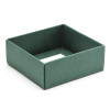 Elegant Texture-Embossed Matt Finish 4 Choc Square Wibalin Gift Box Base Only 82mm x 78mm x 32mm in Green