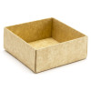 Fold-Up 4 Chocolate Box Base Only 78mm x 82mm x 32mm in Natural Kraft