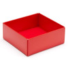 Fold-Up 4 Chocolate Box Base Only 78mm x 82mm x 32mm in Red