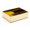Fold-Up 6 Chocolate Box Base Only 112mm x 82mm x 32mm in Bright Gold