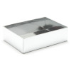 Fold-Up 6 Chocolate Box Base Only 112mm x 82mm x 32mm in Silver