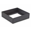 Elegant Texture-Embossed Matt Finish 9 Choc Square Wibalin Gift Box Base Only 120mm x 112mm x 32mm in Black