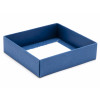 Elegant Texture-Embossed Matt Finish 9 Choc Square Wibalin Gift Box Base Only 120mm x 112mm x 32mm in Blue
