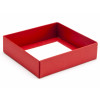 Elegant Texture-Embossed Matt Finish 9 Choc Square Wibalin Gift Box Base Only 120mm x 112mm x 32mm in Red