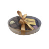 Hames Clearly Enjoyable - Clear Oval Chocolate Assortment (Large) 214g Finished with a Beautiful Hand Tied Silk Gold Ribbon & Gold Swing Tag x Outer of 12