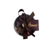 Hames Clearly Enjoyable - Clear Round Chocolate Assortment (Small) 100g Finished with a Beautiful Hand Tied Silk Brown Ribbon & Brown Swing Tag x Outer of 12