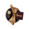 Hames Clearly Enjoyable - Clear Round Chocolate Assortment (Small) 100g Finished with a Beautiful Hand Tied Silk Gold Ribbon & Brown Swing Tag x Outer 12