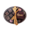 Hames Clearly Enjoyable - Clear Oval Chocolate Assortment (Large) 214g Finished with a Beautiful Hand Tied Silk Gold Ribbon & Brown Swing Tag x Outer 12