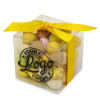 Promotional - Speckled Eggs Presented in a 60mm Clear PVC Cube With a Single Colour Print Finished with a Satin Ribbon