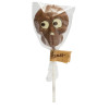 Hames - Milk Chocolate Halloween Skull Face Lollipop with White and Dark Chocolate Decoration x Outer of 27