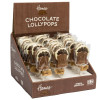 Hames - Milk Chocolate Halloween Tombstone Lollipop with White and Dark Chocolate Decoration x Outer of 27
