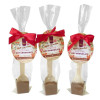 Festive Christmas - Milk Chocolate Hot Chocolate Stirrer With a Red Twist Tie Bow & Festive Christmas Swing Tag x Outer of 18