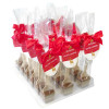 Festive Stag - Milk Chocolate With Salted Caramel Flavouring Hot Chocolate Stirrer 35g With a Red Twist Tie Bow & Contemporary Festive Swing Tag x Outer of 18