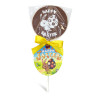 Hames - Happy Easter Milk Chocolate Lollipop with a Cute Rabbit Design Finished with a Yellow Twist Tie Bow & Swing Tag x Outer of 27