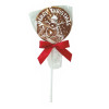 Christmas Jolly Lollies - Milk Chocolate Lolly with a White Graphic Snowman Design Finished with a Red Twist Tie Bow  x Outer of 27