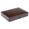 Fold-Up 12 Chocolate Box Lid Only 159mm x 112mm x 32mm in Chocolate Brown