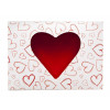 Fold-Up White 12 Chocolate Box Lid with Red Heart Design & Window 159mm x 112mm x 32mm (Lid Only)