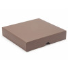 Elegant Texture-Embossed Matt Finish 16 Choc Square Wibalin Gift Box Lid Only 159mm x 148mm x 32mm in Chocolate Brown