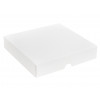 Elegant Texture-Embossed Matt Finish 16 Choc Square Wibalin Gift Box Lid Only 159mm x 148mm x 32mm in White