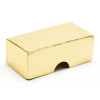 Fold-Up 2 Chocolate Box Lid Only 78mm x 41mm x 32mm in Bright Gold