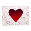 Fold-Up White 24 Chocolate Box Lid with Red Heart Design & Window 221mm x 159mm x 32mm (Lid Only)