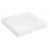 Elegant Texture-Embossed Matt Finish 25 Choc Square Wibalin Gift Box Lid Only 198mm x 183mm x 32mm in White