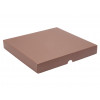 Elegant Texture-Embossed Matt Finish 36 Choc Square Wibalin Gift Box Lid Only 233mm x 218mm x 32mm in Chocolate Brown