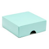 Fold-Up 4 Chocolate Box Lid Only 78mm x 82mm x 32mm in Aqua